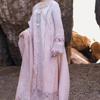 QALAMKAR - 3PC LAWN EMBROIDERED SHIRT WITH ORGANZA EMBROIDERED DUPATTA AND TROUSER - HZG2180