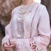 QALAMKAR - 3PC LAWN EMBROIDERED SHIRT WITH ORGANZA EMBROIDERED DUPATTA AND TROUSER - HZG2180