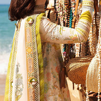 3PC-Printed Lawn Shirt With Voile Printed Dupatta-1545