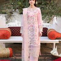 Lawn-3PC Embroidered Shirt with Organza Embroidered Dupatta- 1367