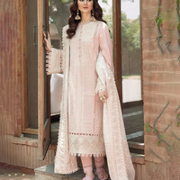 Lawn-3PC Embroidered Shirt with Organza Embroidered Dupatta-1382