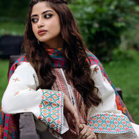 Lawn-3PC Embroidered Shirt with Digital Printed Jacquard Dupatta - 1355