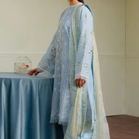 Lawn-3PC Embroidered Shirt with Digital Printed Jacquard Dupatta-1308