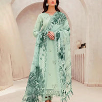 Lawn-3PC Embroidered Shirt with Digital Printed Jacquard Dupatta- 1352
