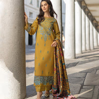 Lawn-3PC Embroidered Shirt with Digital Printed Jacquard Dupatta-1105
