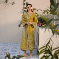 Lawn-3PC Embroidered Shirt with Digital Printed Jacquard Dupatta - 1324