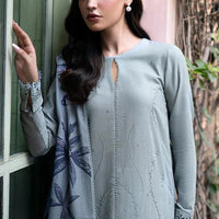 Lawn-3PC Embroidered Shirt with Digital Printed Jacquard Dupatta-1181