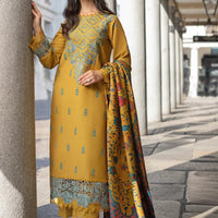 Lawn-3PC Embroidered Shirt with Digital Printed Jacquard Dupatta-1105