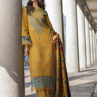 Lawn-3PC Embroidered Shirt with Digital Printed Jacquard Dupatta-1105