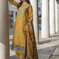 Lawn-3PC Embroidered Shirt with Digital Printed Jacquard Dupatta-1105