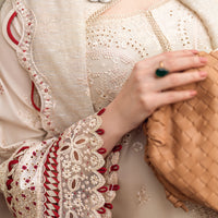 QALAMKAR - 3PC LAWN EMBROIDERED SHIRT WITH MANAAR EMBROIDERED DUPATTA AND TROUSER - BNU 102