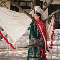 Lawn-3PC Embroidered Shirt with Digital Printed Jacquard Dupatta- 1003