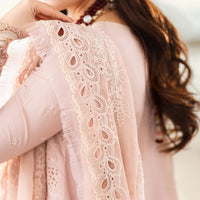 Lawn-3PC Embroidered Shirt with Organza Embroidered Dupatta-1270