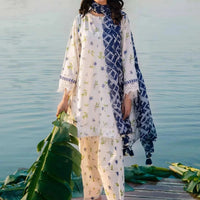 MARIA B 3PC KARANDI PRINTED SHIRT WITH KARANDI PRINTED DUAPTTA AND TROUSER-814