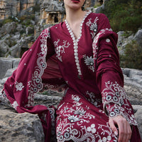 IMAGE-3PC LAWN EMBROIDERED SHIRT WITH MONARK EMBROIDERED DUAPATTA AND TROUSER-ADR-3715