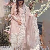 Lawn-3PC Embroidered Shirt with Organza Embroidered Dupatta-1332