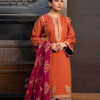 ZARA SHAHJAHAN 3PC Lawn Embroidered Shirt With Digital Printed Dupatta-1112