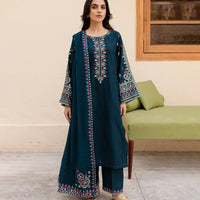 Lawn-3PC Embroidered Shirt with Chiffon Embroidered Dupatta-1266