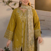 Lawn-3PC Embroidered Shirt with Digital Printed Jacquard Dupatta - 1324
