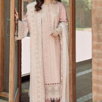 Lawn-3PC Embroidered Shirt with Organza Embroidered Dupatta-1382