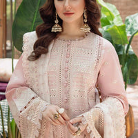 Lawn-3PC Embroidered Shirt with Organza Embroidered Dupatta-1382