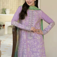 Lawn-3PC Embroidered Shirt with Digital Printed Jacquard Dupatta - 1376