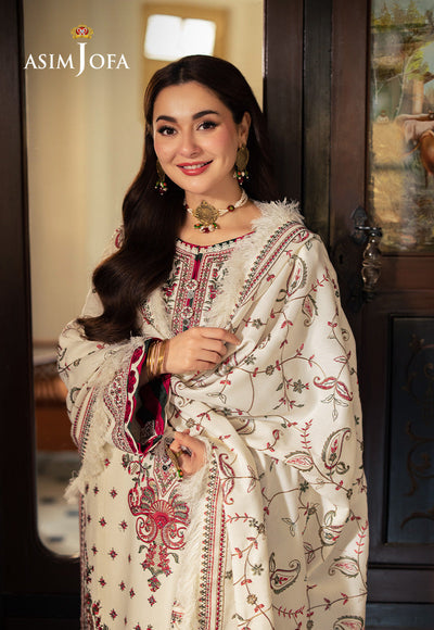 Asim Jofa Lawn-3PC Embroidered Shirt With Digital Printed Dupatta-1178