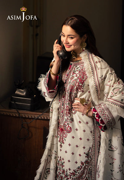 Asim Jofa Lawn-3PC Embroidered Shirt With Digital Printed Dupatta-1178