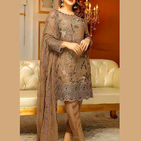 LAVISH Lawn-3PC Embroidered with Chiffon Embroidered Dupatta-1033