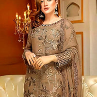 LAVISH Lawn-3PC Embroidered with Chiffon Embroidered Dupatta-1033