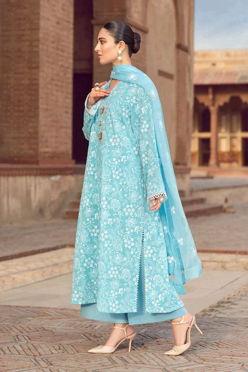 Bareeze Linen 3PC Embroidered With Chiffon Embroidered Dupatta-674