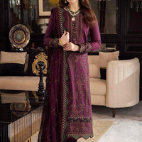 ASIM JOFA 3PC Lawn Embroidered With Chiffon Embroidered Dupatta-1135