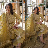 SOBIA NAZIR 3PC Lawn Embroidered With Organza Embroidered Dupatta-1151