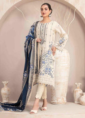 Dhanak-3PC Embroidered Shirt with Digital Printed Wool Shawl -438