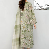 BAROQUE - 3PC Lawn Printed Shirt With Voile Printed Dupatta-1509