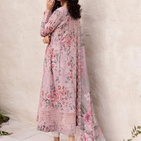 3PC-Printed Lawn Zarri Shirt With Voile Printed Dupatta-1525