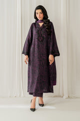 3PC-Printed Lawn Shirt With Voile Printed Dupatta-1550