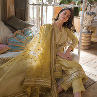 SOBIA NAZIR 3PC Lawn Embroidered With Organza Embroidered Dupatta-1151