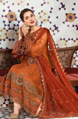 MARIA B Lawn-3PC Embroidered With Chiffon Embroidered Dupatta-1137