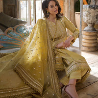 SOBIA NAZIR 3PC Lawn Embroidered With Organza Embroidered Dupatta-1151