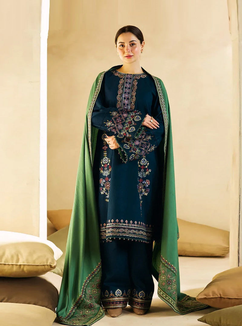 ZARA SHAHJAHAN Lawn 3PC Embroidered with Lawn Embroidered Dupatta -1102