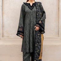 BAROQUE 3PC KARANDI PRINTED SHIRT WITH KARANDI PRINTED DUAPTTA AND TROUSER-831