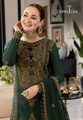 ASIM JOFA Lawn 3PC Embroidered With Chiffon Embroidered Dupatta-1034