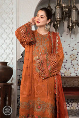 MARIA B Lawn-3PC Embroidered With Chiffon Embroidered Dupatta-1137