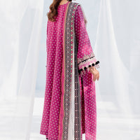 3PC Lawn Printed Shirt With Digital Printed Dupatta-1603