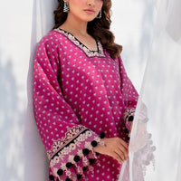 3PC Lawn Printed Shirt With Digital Printed Dupatta-1603