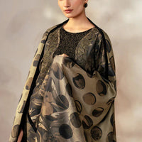 3PC-Printed Lawn Zarri Shirt With Voile Printed Dupatta-1519