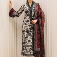 BAROQUE - 3PC Lawn Printed Shirt With Voile Printed Dupatta-1515