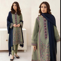 JAZMIN Lawn-3PC Embroidered With Lawn Dupatta-1122