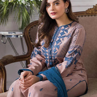 Asim Jofa Lawn-3PC Embroidered With Chiffon Dupatta-1062